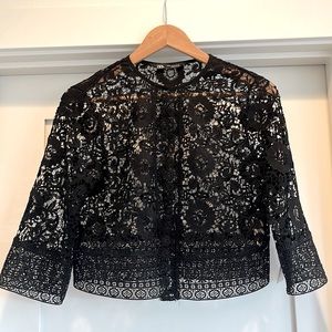 Zara Black Lace cover up/jacket